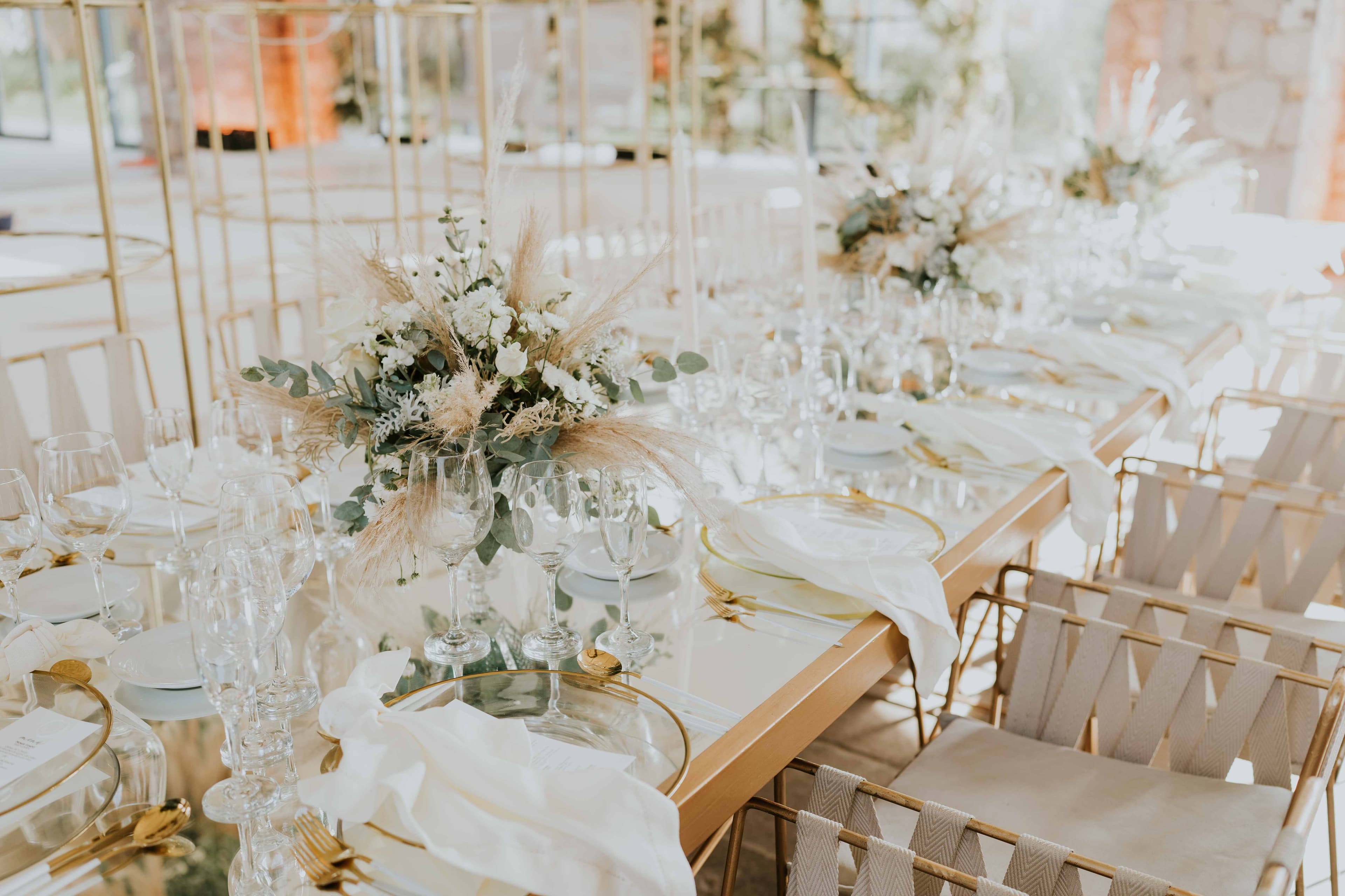 Décor de la soirée de mariage